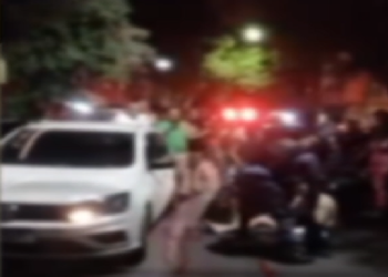 Ninguém foi preso e o homem ferido foi socorrido. Foto: Reprodução