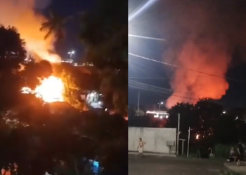 As chamas rapidamente se alastraram. Foto: Reprodução