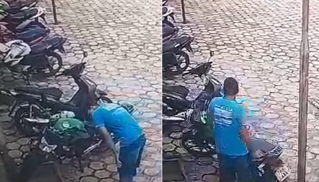 O crime foi flagrado por câmeras de segurança. Foto: Reprodução