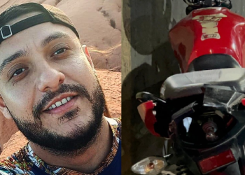 Juan estava numa motocicleta trafegando pela avenida, por volta das 20h, quando perdeu o controle. Foto: Reprodução