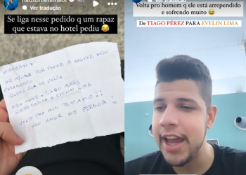 O cantor contou sobre o pedido nos stories, já que no show não deu. Foto: Reprodução/Internet