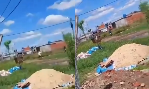 Um vídeo mostra os criminosos correndo atrás dos rivais. Foto: Reprodução