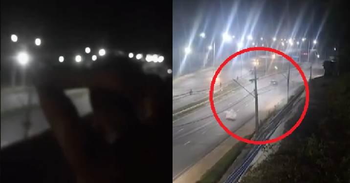 Nas imagens, eles aparecem de costas e com as mãos na cabeça. Foto: Reproduçaõ