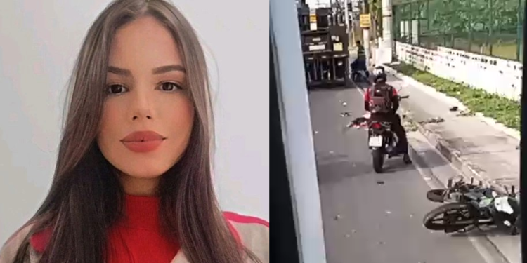 Rhaykellen dos Anjos Ferreira só foi reconhecida por conta do crachá. Foto: Reprodução