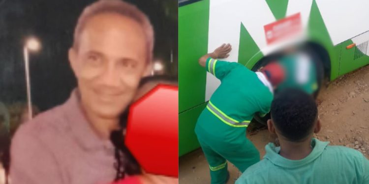 Vídeo forte mostra mecânico que teve a cabeça esmagada enquanto fazia manutenção de ônibus na Compensa