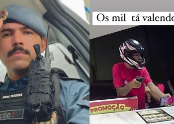 Vídeo: Sargento da PM oferece mil reais para quem entregar assaltante de lanchonete em Manaus