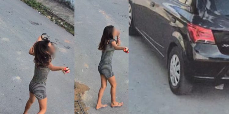 Vídeo mostra adolescente desesperada após quase ser sequestrada por 'carro preto' em Manaus