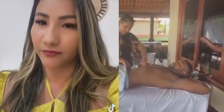 VÍDEO: Esteticista que fez "massagem" em Davi se pronuncia sobre suposta 'ereçã*' do baiano durante atendimento em Parintins