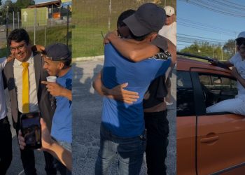 Vídeo: Mesmo condenados, 'Lucas picolé' e 'Mano Queixo' comemoram saída da prisão por Manaus