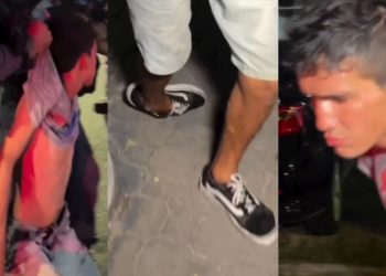 VÍDEO: Assaltante de ônibus banca de 'aleijado' e entorna os pés na hora de ser preso em Manaus