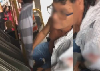 De novo: vídeo mostra idoso esfaqueado nas costas durante assalto a linha 560 em Manaus