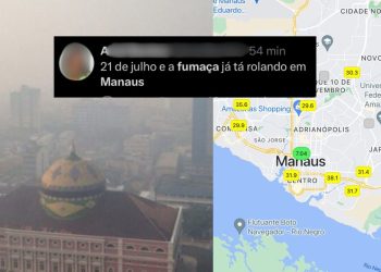 Cheiro de fumaça já está sendo sentido em alguns pontos de Manaus; sistema ponta piora