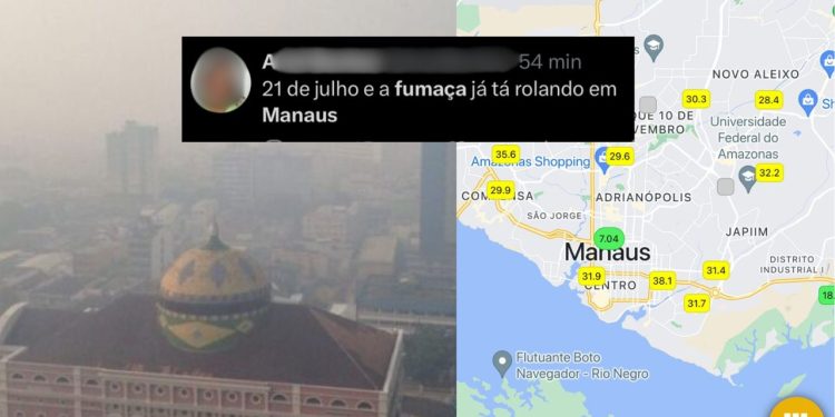 Cheiro de fumaça já está sendo sentido em alguns pontos de Manaus; sistema ponta piora
