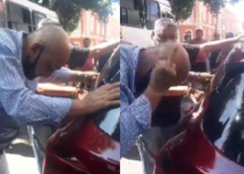 Homem que roubou idoso no ‘busão’ mostra do 'dedo do meio' ao ser preso em Manaus: “Pobre do velhinho”