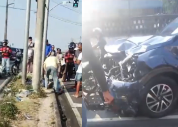 Grave acidente na Zona Leste de Manaus. Foto: Reprodução