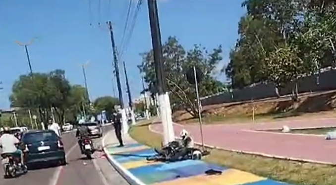 O acidente foi na tarde desta quinta-feira (15). Foto: Reprodução