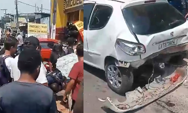 O acidente ocorreu na tarde desta segunda-feira (5). Foto: Reprodução