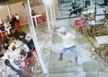 O crime foi filmado por câmera de segurança. Foto: Reprodução