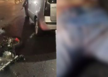 VÍDEO: Motociclista quebra as pernas e os braços em acidente na Cidade Nova