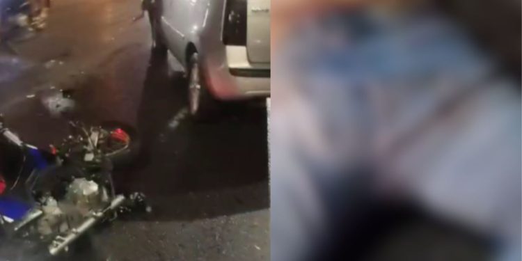 VÍDEO: Motociclista quebra as pernas e os braços em acidente na Cidade Nova