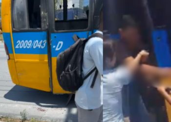 Vídeo: Na ZL, 'Amarelinhos' se chocam durante disputa por passageiros e deixam estudante com o braço cortado