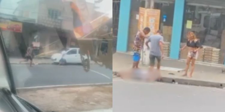 Vídeo mostra homem sendo perseguido e agredido na Avenida Itaúba: "tá com gargalo"