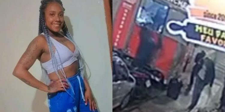 Câmera registra mulher sendo executada enquanto trabalhava em trailer de lanches
