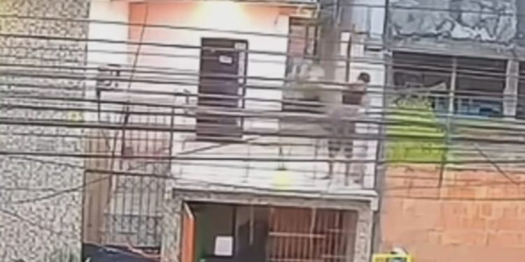 Revoltante: Câmera filma homem arremessando cachorros do segundo andar no Jorge Teixeira