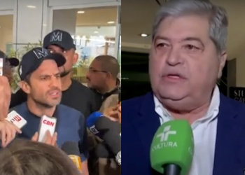 O ex-coach deu uma entrevista coletiva nesta segunda-feira (16). Foto: Reprodução