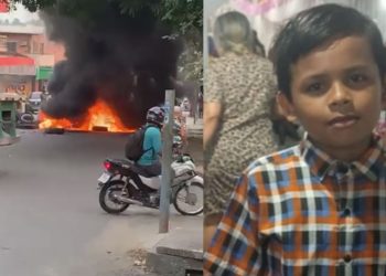 Moradores do bairro Val Paraíso protestam após morte do menino Gabriel de 11 anos