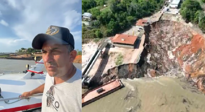 Prefeito Beto D'Ângelo está na área atingida. Foto: Reprodução