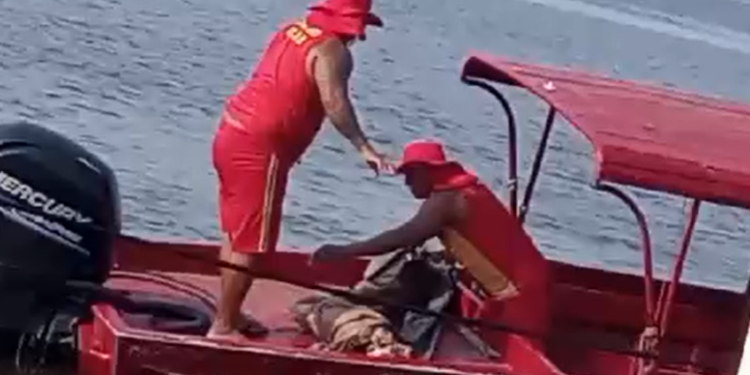 O rosto estava totalmente destruído por conta dos peixes que o devoraram. Foto: Reprodução