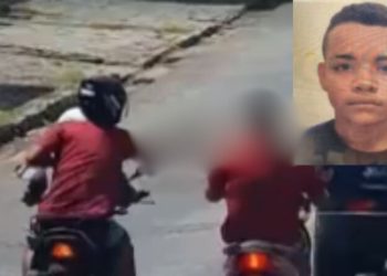 Câmera registra motociclista sendo executado enquanto pilotava em avenida; veja