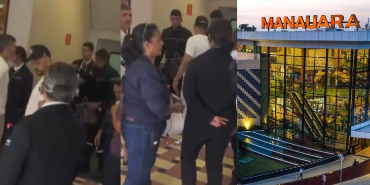 Vídeo: Vendedor ambulante é agredido e jogado no chão por seguranças do Manauara Shopping