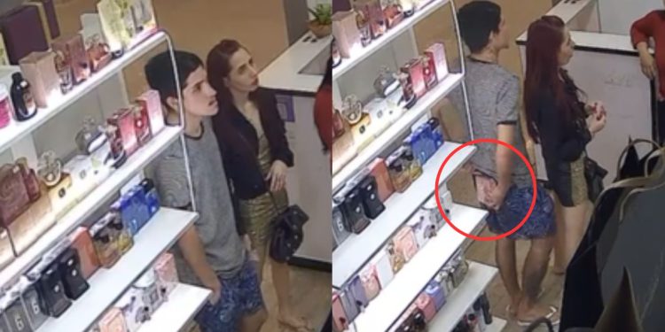 Casal é flagrado furtando perfume de loja dentro de shopping em Manaus