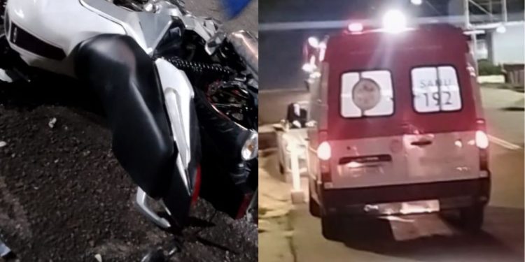 Com moto roubada, supostos assaltantes ficam fer!d0s após colidirem contra um ônibus na Cachoeirinha