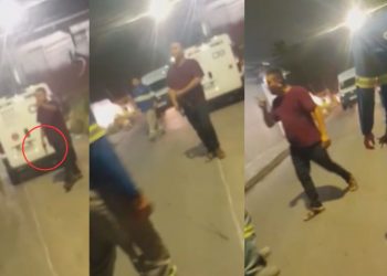 Valentão intimida funcionários da Águas de Manaus com arma na mão na Cidade Nova