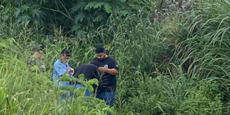 Moradores acionaram a polícia ao avistar o homem jogado no mato. Foto: Reprodução