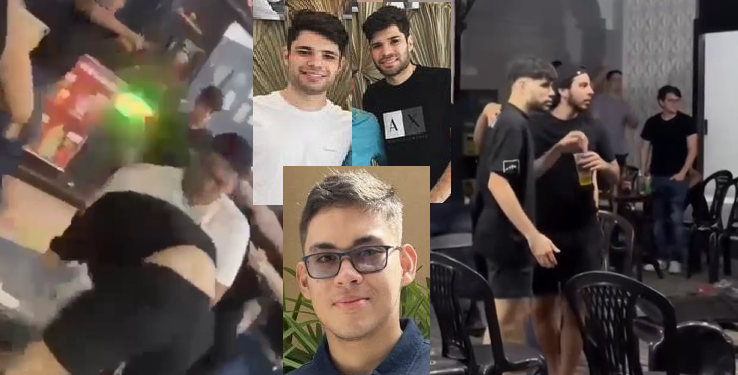 A briga só parou após um homem que disse ser policial apontar uma arma de fogo. Foto: Reprodução