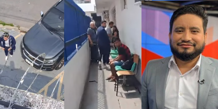 Alex foi visto entrando rapidamente nas dependências da secretaria. Foto: Reprodução