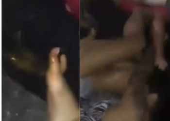 A outra que brigava com ela sujou até o pé. Foto: Reprodução