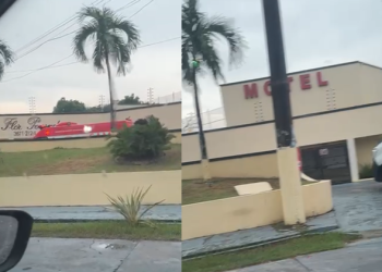 Três ambulâncias foram vistas no local. Foto: Reprodução