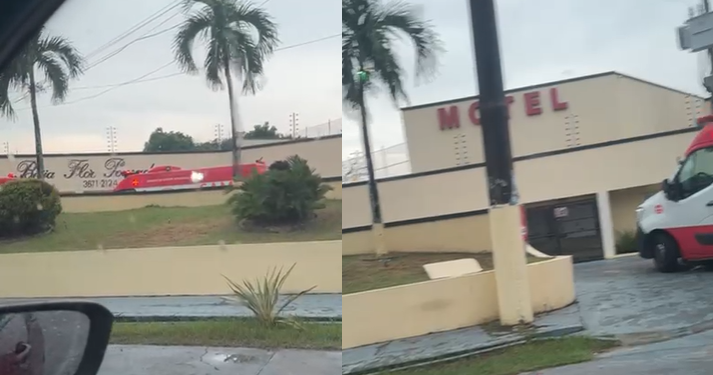 Três ambulâncias foram vistas no local. Foto: Reprodução