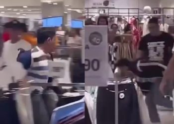 Vídeo mostra rapaz que se m@stub0u para menina de 6 anos sendo perseguido no Amazonas Shopping