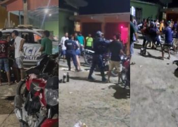 Policial é atacado pela população após deter jovens com descarga adulterada no Amazonas