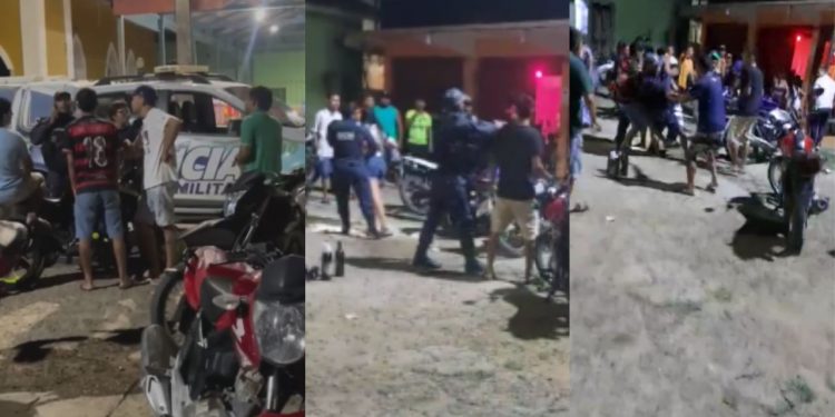 Policial é atacado pela população após deter jovens com descarga adulterada no Amazonas