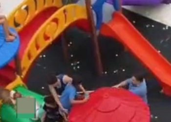 Cenas fortes: Menino de 11 anos é atacado por pitbulls enquanto brincava em parquinho