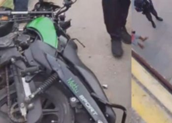 Vídeo: Motociclista perde o controle e garupa m0rr3 ao ser arremess@da da ponte em Manaus