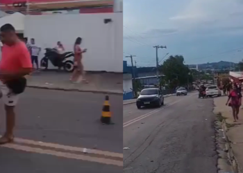 O acidente ocorreu nas proximidades de um supermercado. Foto: Reprodução