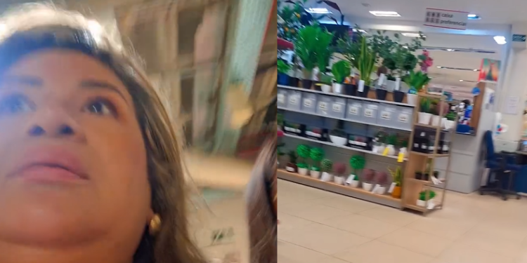 Jaqueline Nogueira estava bastante assustada. Foto: Reprodução